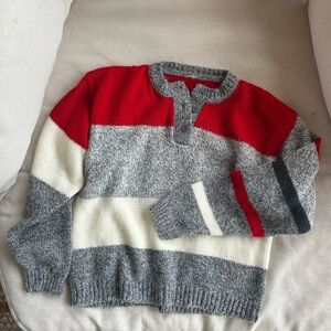 Red and Gray Sweater